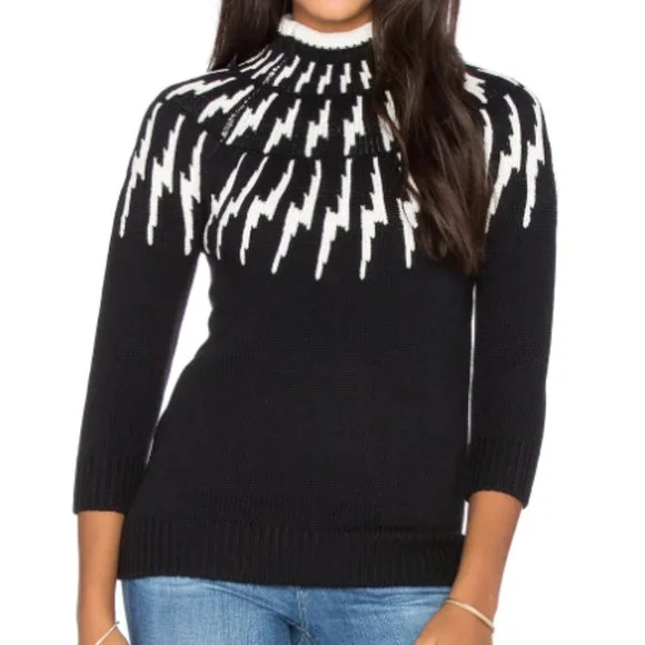 525 America Black and White Turtleneck Sweater - Picture 2 of 8